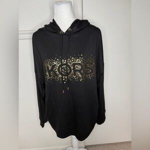 Michael Kors Black Hoodie with Gold Accents size 3X new with tag